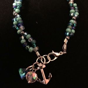 Anchor Swarovski Ocean Theme Handmade Bracelet